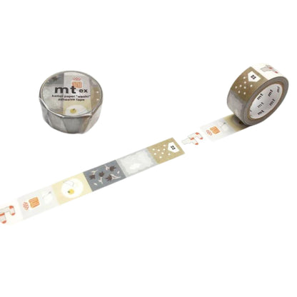 mt EX Series Cinta adhesiva de papel Washi [MT Kamoi Kakoshi genuina/producida en Japó: 7/10 in. x 23 ft. (Motivo de otoño e invierno.