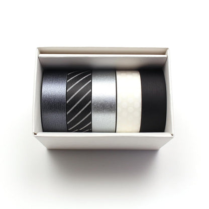 MT Washi Tape Gift Box : 0.3 in. x 23 ft. (Grayish) / 5-Pack