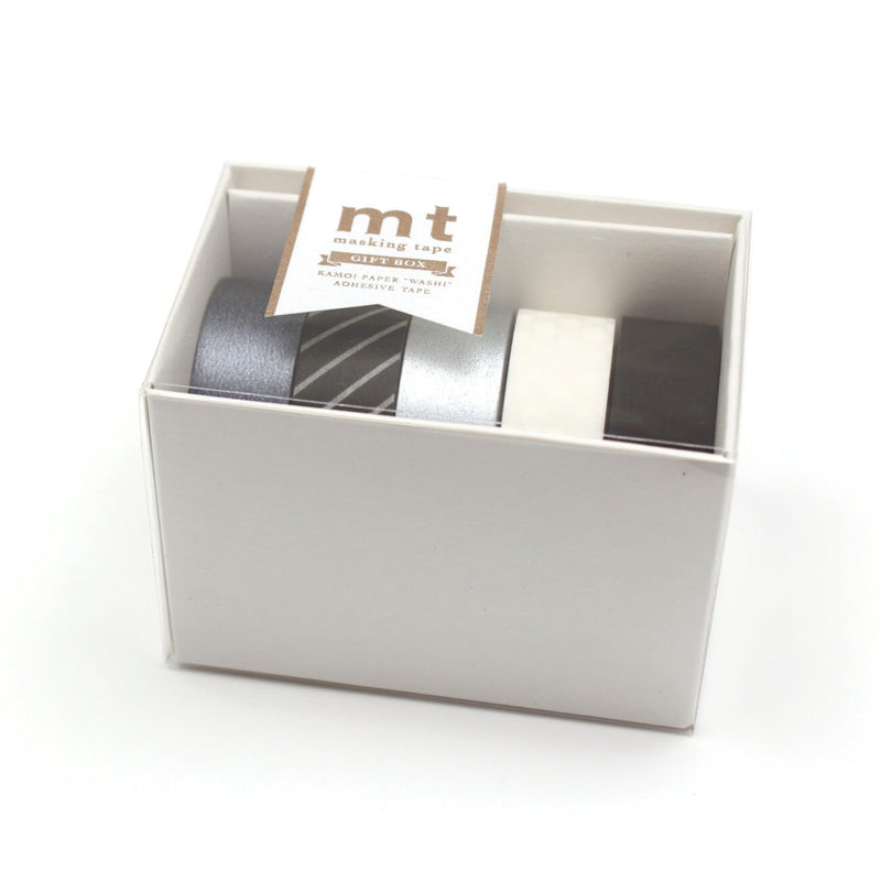 MT Washi Tape Gift Box : 0.3 in. x 23 ft. (Monotone 3) / 5-Pack