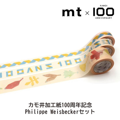 Kamoi Processing Paper Mt Masking Tape 100th Anniversary Philippe Weisbecker Set (MTWEISST1