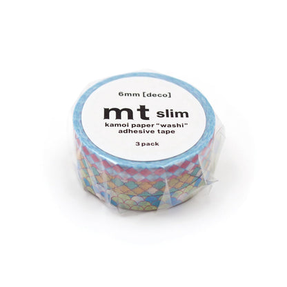 MT Slim Washi Paper Masking Tape : 0.24 in. x 23 ft. (Deco Grid) / 3-Pack