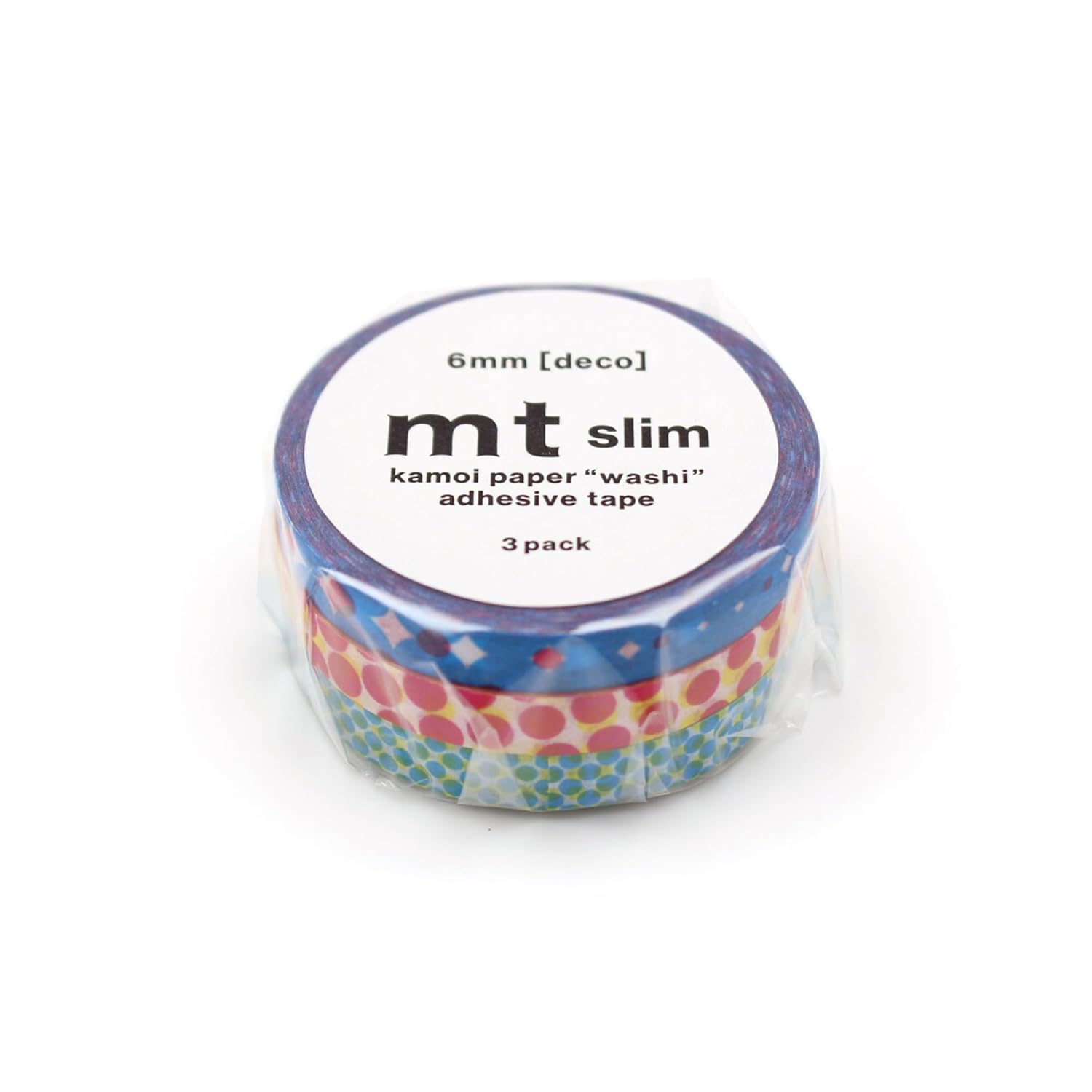 MT Slim Washi Paper Masking Tape : 0.24 in. x 23 ft. (Deco Line) / 3-Pack