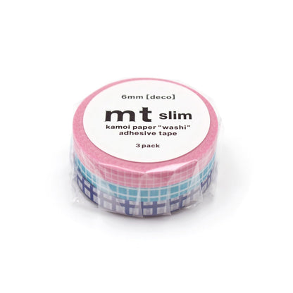 MT Slim Washi Paper Masking Tape : 0.24 in. x 23 ft. (Deco Line) / 3-Pack