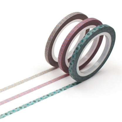 MT Slim Washi Paper Masking Tape : 0.24 in. x 23 ft. (Cross Stitch) / 3-Pack