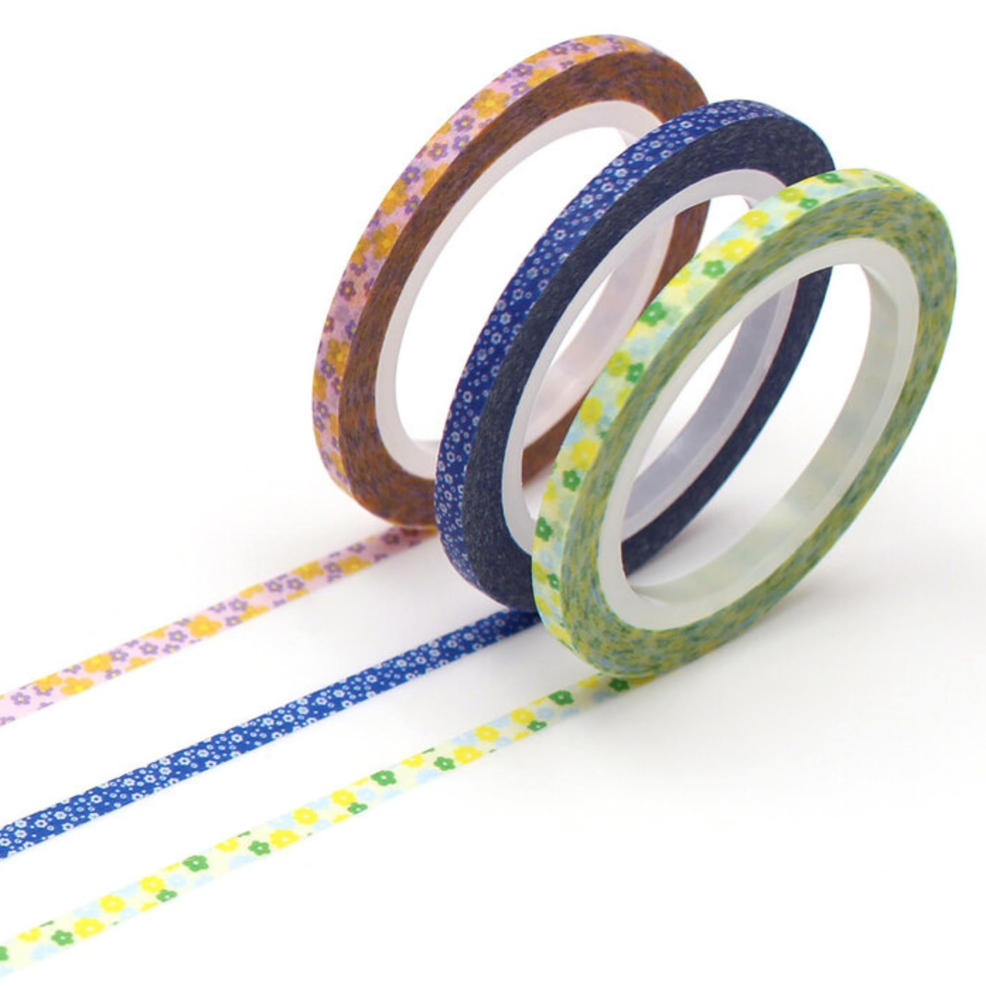 MT Slim Washi Paper Masking Tape : 0.24 in. x 23 ft. (Cross Flower) / 3-Pack