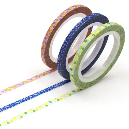 MT Slim Washi Paper Masking Tape : 0.24 in. x 23 ft. (Cross Flower) / 3-Pack