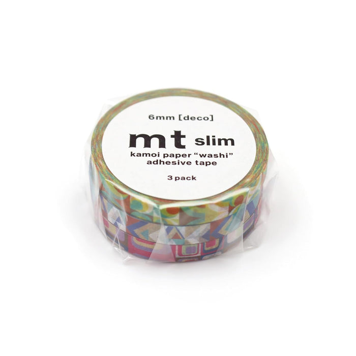 MT Slim Washi Paper Masking Tape : 0.24 in. x 23 ft. (Cross Flower) / 3-Pack