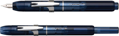 PLATINUM Curidas PKN7000-50M Fountain Pen, M, Medium, Retractable, Blue, Handmade, with Gift Box, Fountain Pen, Pack of 1