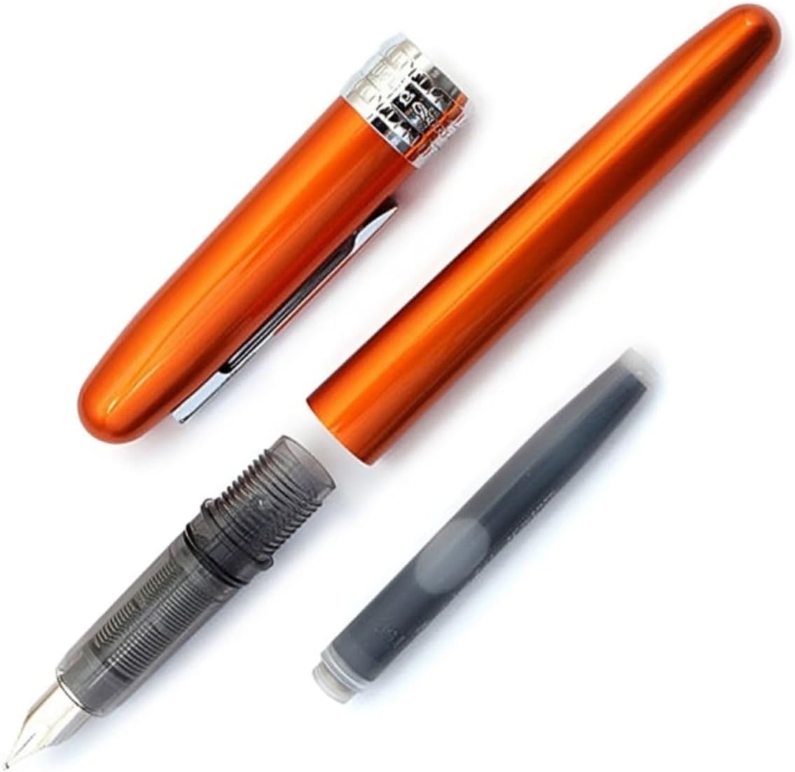 PLATINUM Plaisir PGB-1000#25 Fountain Pen/Nib Thicknesses: Fine/Colour: Nova Orange/Handmade/Plastic Packaging/Fountain Pen