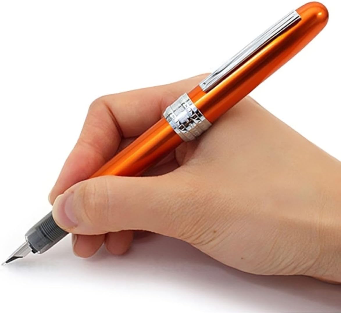 PLATINUM Plaisir PGB-1000#25 Fountain Pen/Nib Thicknesses: Fine/Colour: Nova Orange/Handmade/Plastic Packaging/Fountain Pen