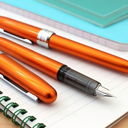 PLATINUM Plaisir PGB-1000#25 Fountain Pen/Nib Thicknesses: Fine/Colour: Nova Orange/Handmade/Plastic Packaging/Fountain Pen