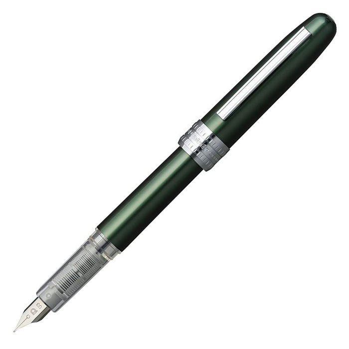 PLATINUM Plaisir PGB-1000#41 Fountain Pen/Nib Size F Fine/Colour: Green/Handmade/Plastic Packaging/Fountain Pen