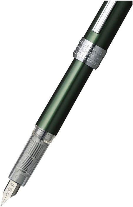 PLATINUM Plaisir PGB-1000#41 Fountain Pen/Nib Size F Fine/Colour: Green/Handmade/Plastic Packaging/Fountain Pen