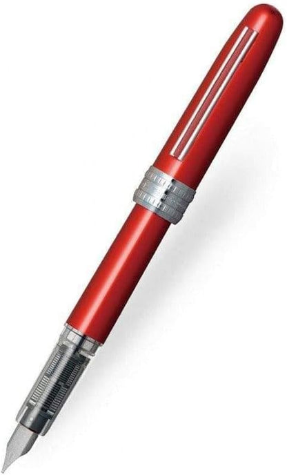 PLATINUM Plaisir PGB-1000#70 Fountain Pen/Nib Size F Fine/Colour: Red/Handmade/Plastic Packaging/Fountain Pen