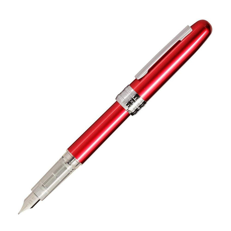 PLATINUM Plaisir PGB-1000#70 Fountain Pen/Nib Size F Fine/Colour: Red/Handmade/Plastic Packaging/Fountain Pen