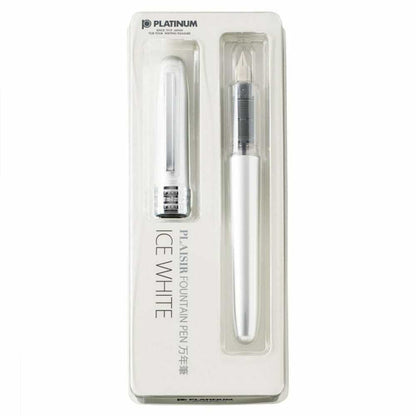 Platinum Plaisir Ice White Fountain Pen (Fine