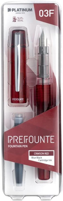 Platinum Prefounte Crimson Red - Pluma estilográfica (fina