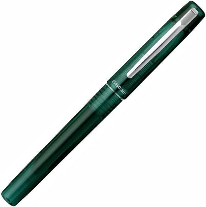 Platinum Prefounte Fine Fountain Pen - Dark Emerald