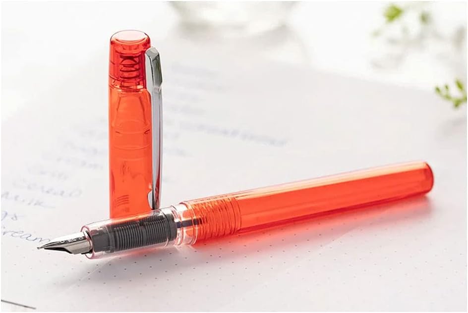 PLATINUM Prefounte Medium Fountain Pen - Vermillion Orange
