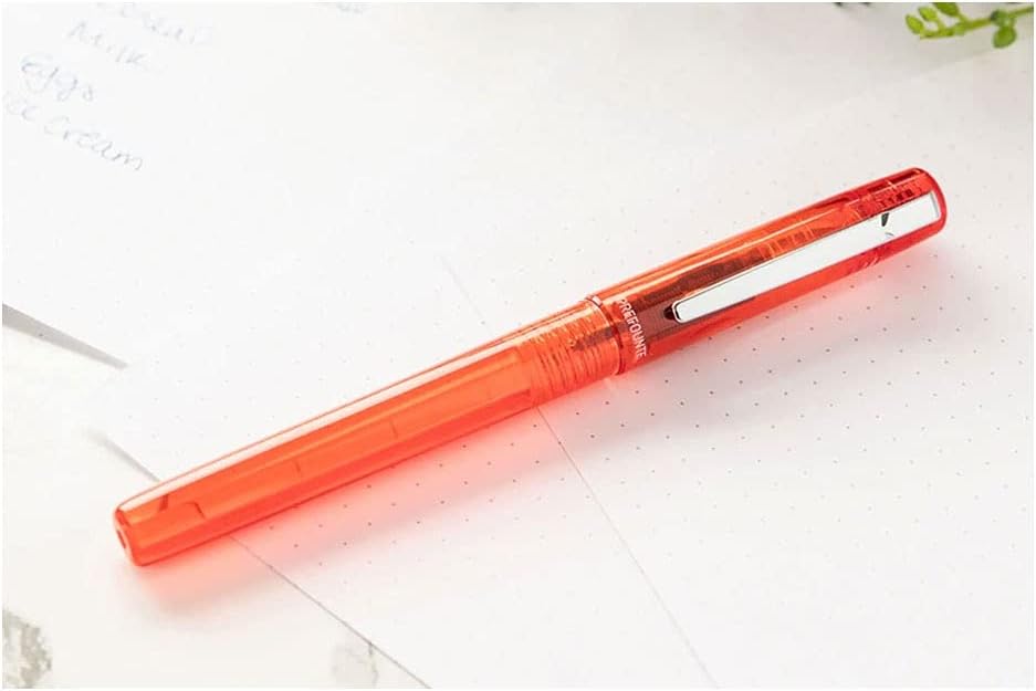 PLATINUM Prefounte Medium Fountain Pen - Vermillion Orange