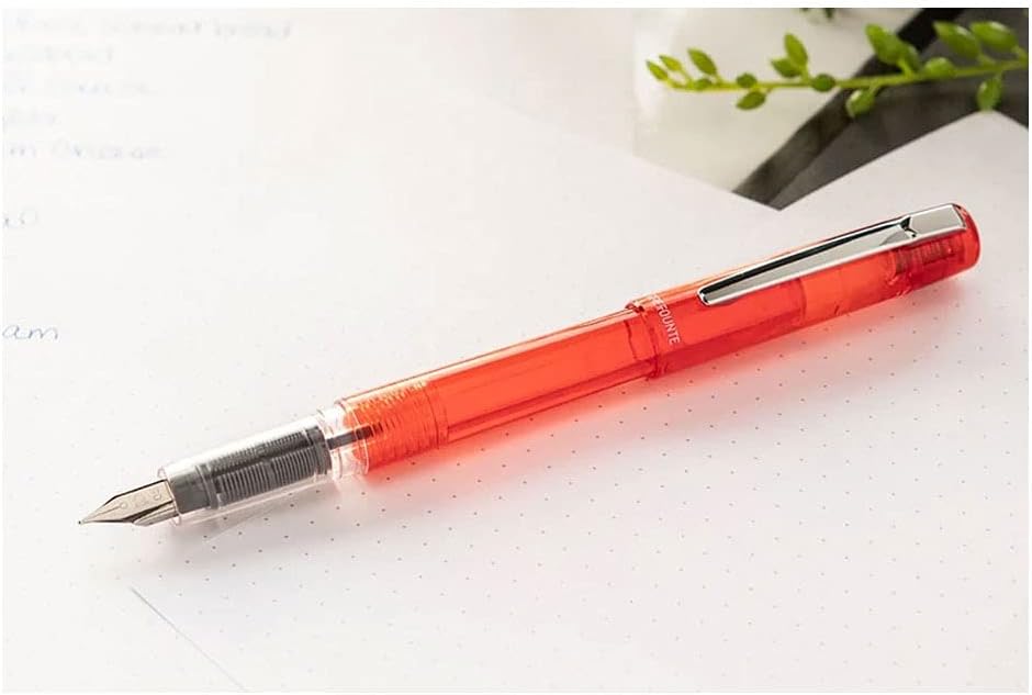 PLATINUM Prefounte Medium Fountain Pen - Vermillion Orange