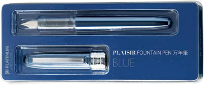 PLATINUM Plaisir PGB-1000#56 Fountain Pen/Nib Thicknesses: M Medium Medium/Colour: Blue/Blue/Blue/Handmade/Plastic Packaging/Fountain Pen