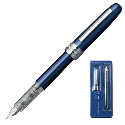 PLATINUM Plaisir PGB-1000#56 Fountain Pen/Nib Thicknesses: M Medium Medium/Colour: Blue/Blue/Blue/Handmade/Plastic Packaging/Fountain Pen
