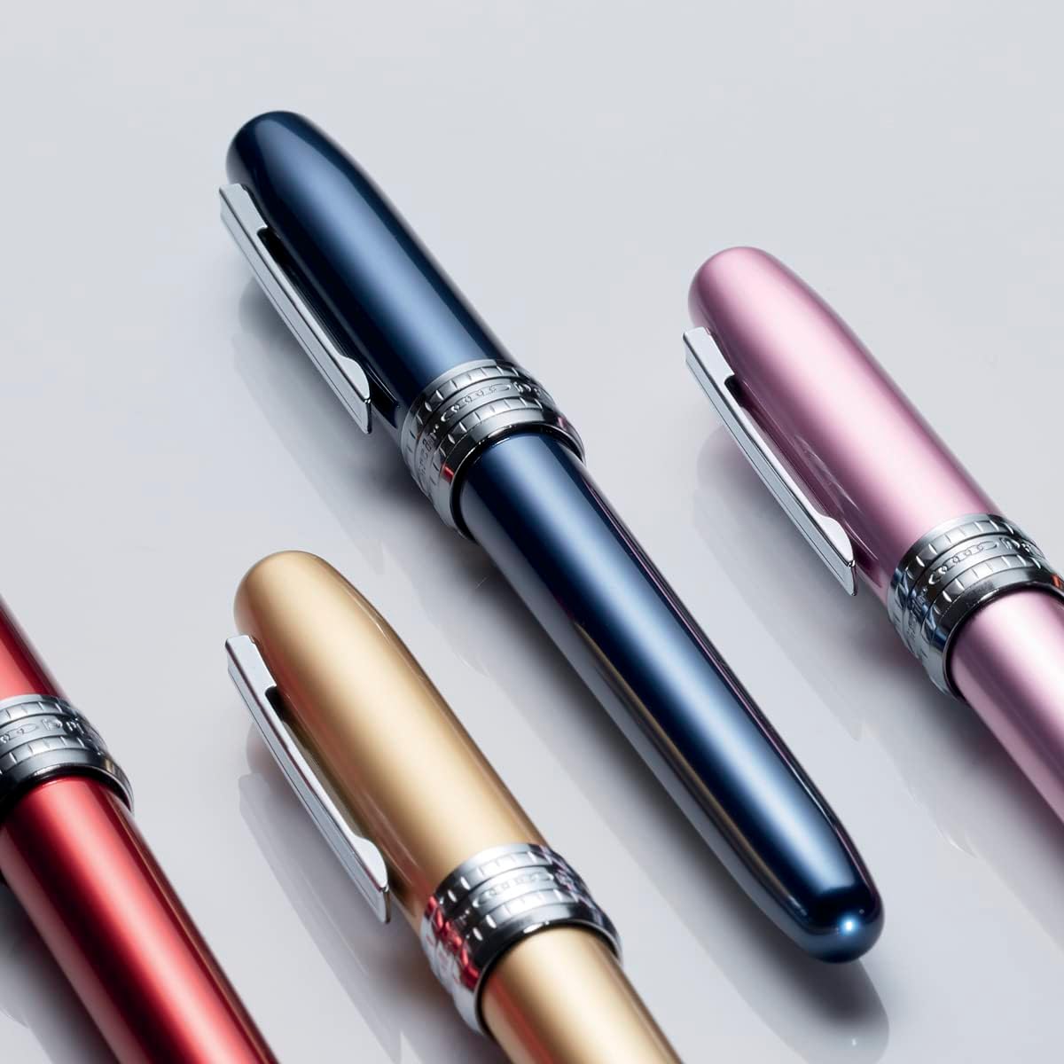 PLATINUM Plaisir PGB-1000#56 Fountain Pen/Nib Thicknesses: M Medium Medium/Colour: Blue/Blue/Blue/Handmade/Plastic Packaging/Fountain Pen