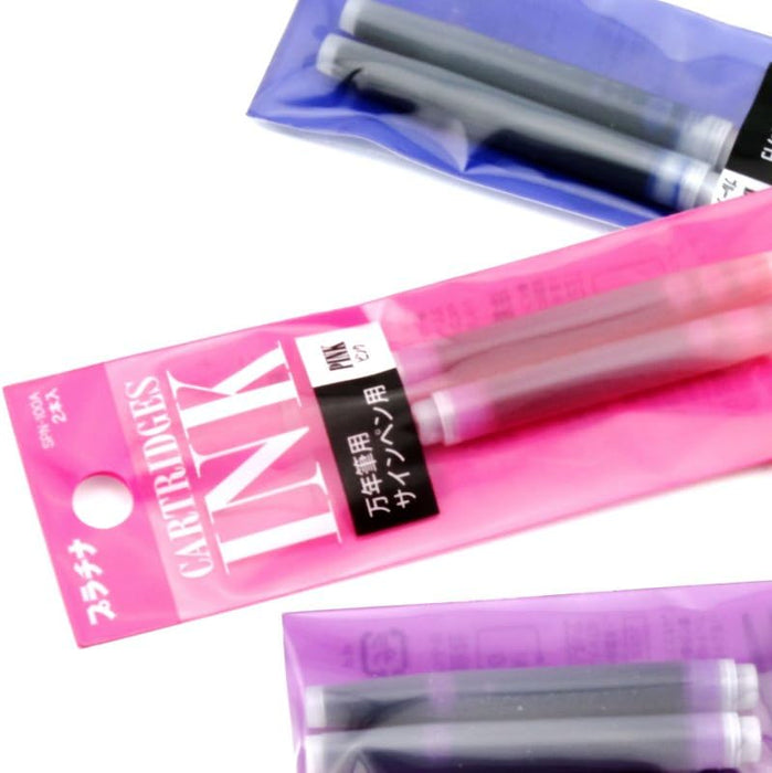 Platinum Preppy Marker & Fountain Pen Refill Cartridge - Black Ink - Set of 2, SPN 100 A