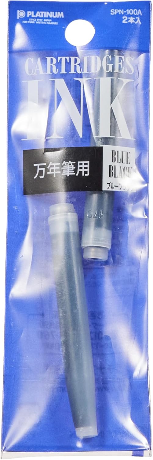 Platinum Preppy Marker & Fountain Pen Refill Cartridge - Blue Black Ink - Set of 2