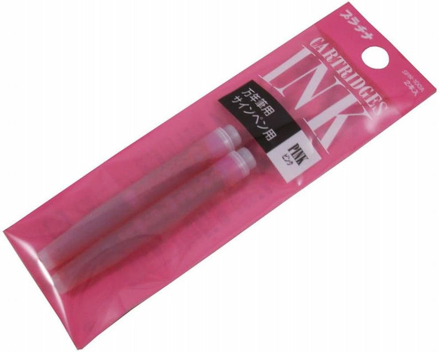 Platinum Preppy - Cartucho de repuesto para rotulador y pluma estilográfica, tinta rosa, juego de 2