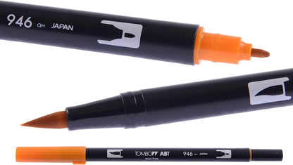 Tombow ABT Dual Brush Pen includes Blender Pen - Sunset Colours (Pack of 12