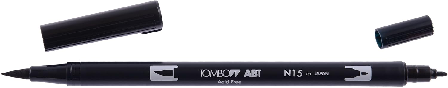 Tombow ABT Dual Brush Pen - Grey Colours (Pack of 12