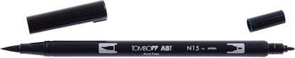 Tombow ABT Dual Brush Pen - Grey Colours (Pack of 12