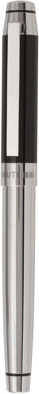 CERRUTI 1881: Fountain Pen HERITAGE Black Pen with subtle metallic accents and black finishes. Medium Nib