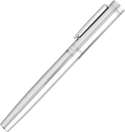 Cerruti NST2092 Zoom Classic Silver Fountain Pen 1881 Brass Silver Font Colour Blue Length 13.7 cm