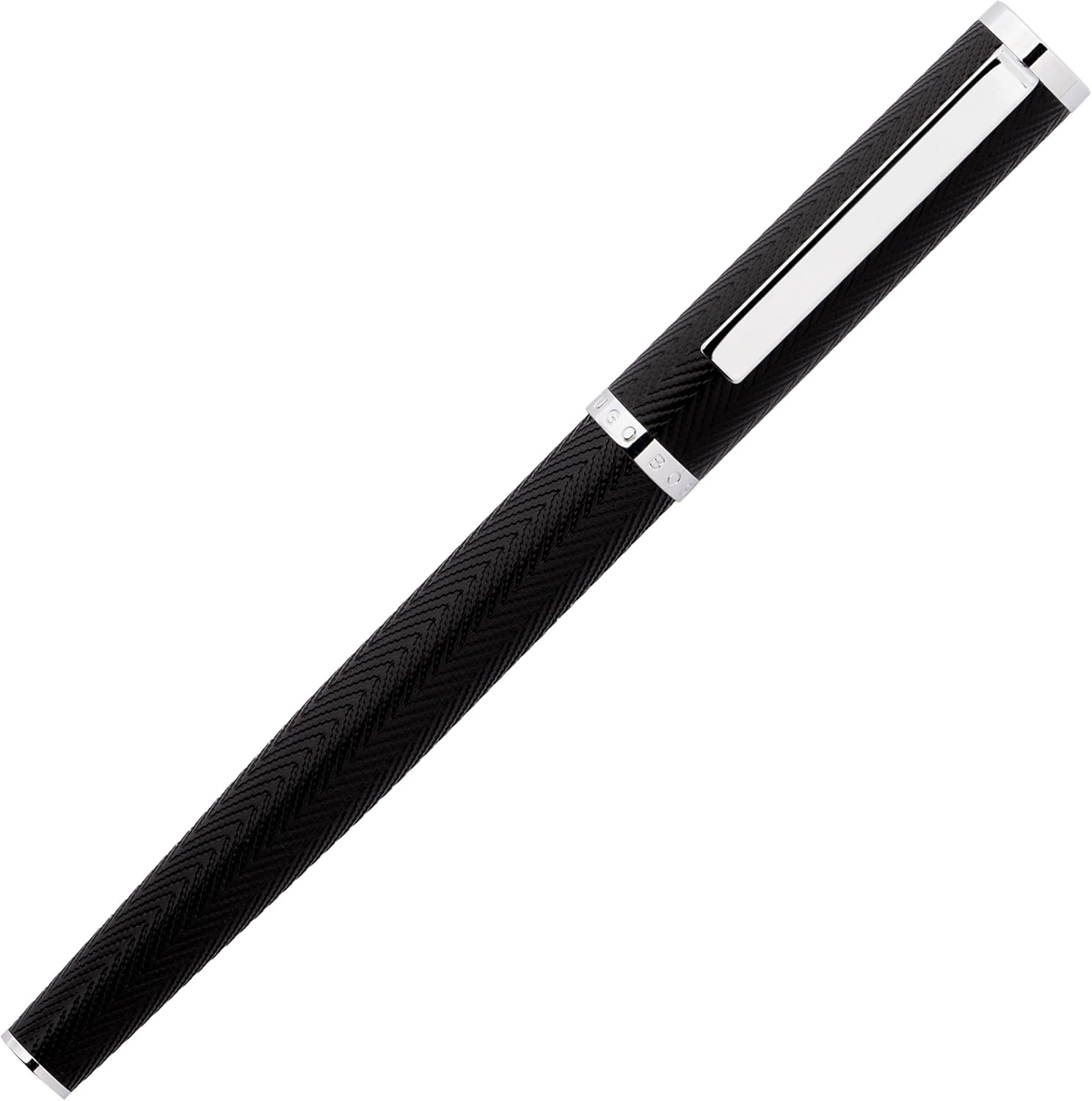 Hugo Boss Ballpoint Pen Formation Herringbone Chrome