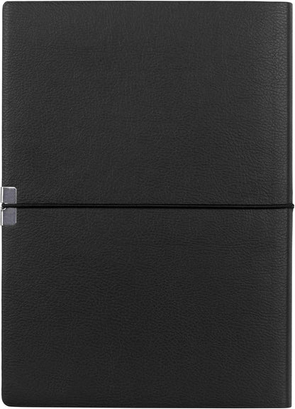 Hugo Boss Elegance Storyline Notebook A5 Lined White Black         [Leather