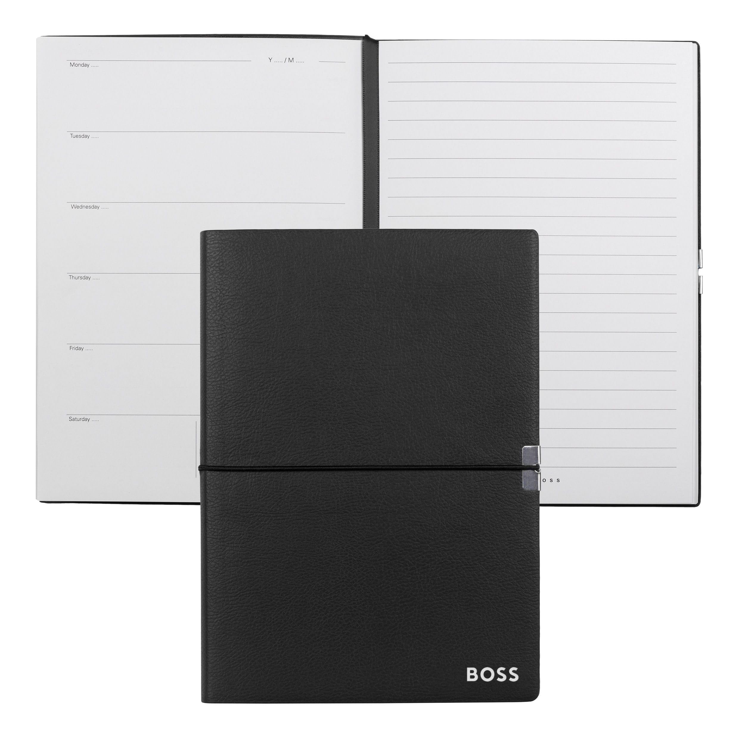 Hugo Boss Elegance Storyline Black Agenda A5 Notebook