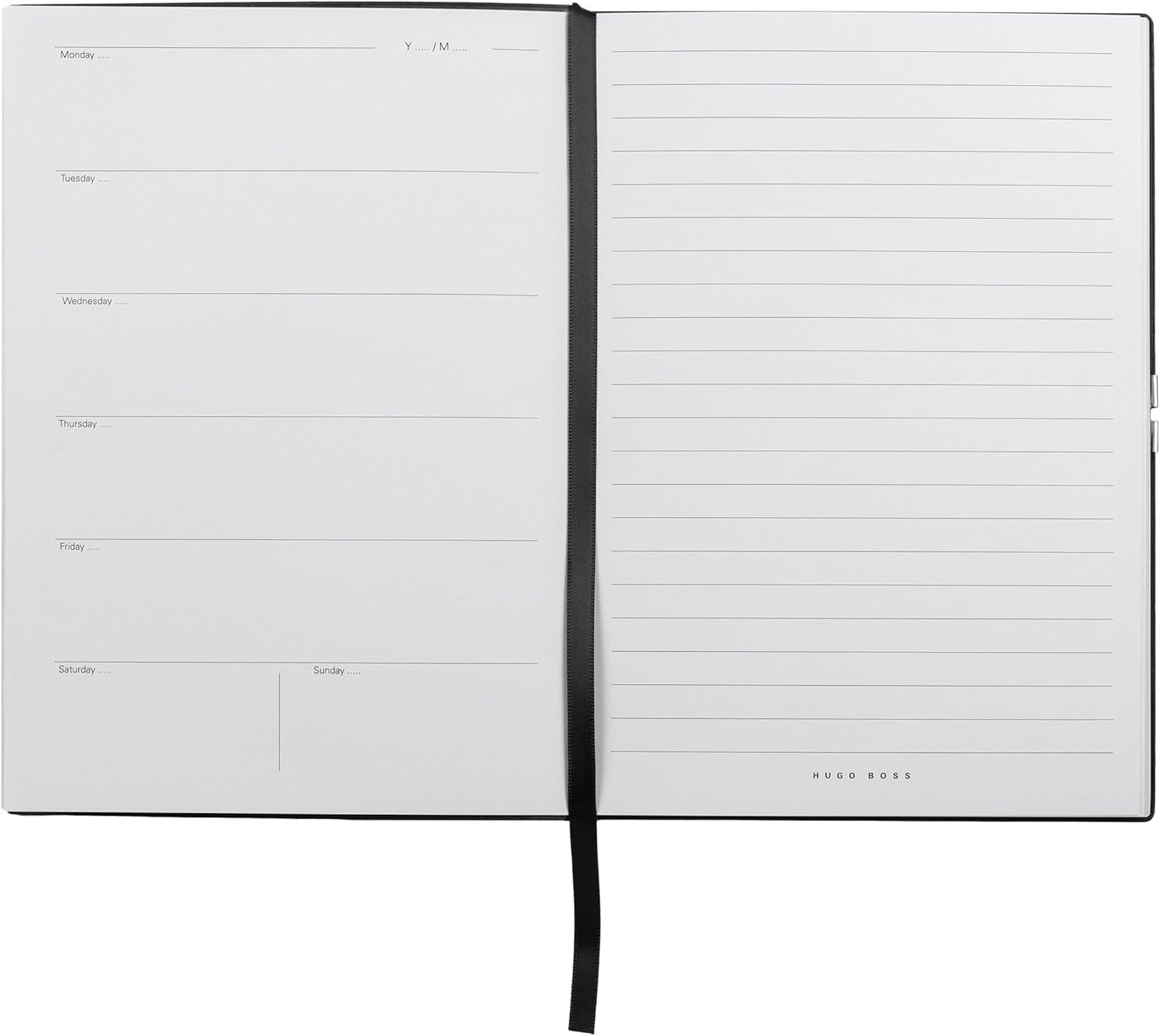 Hugo Boss Elegance Storyline Black Agenda A5 Notebook