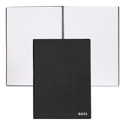 Hugo Boss A5 Essential Storyline Black Lined Notebook - Black - HNH121AL