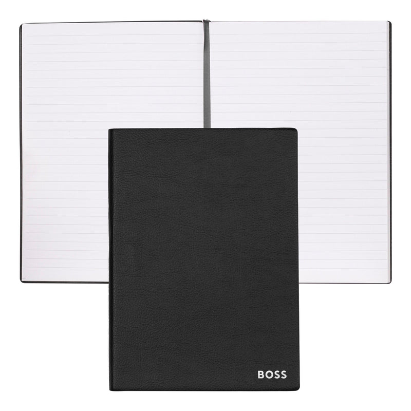 Hugo Boss A5 Essential Storyline Black Lined Notebook - Black - HNH121AL