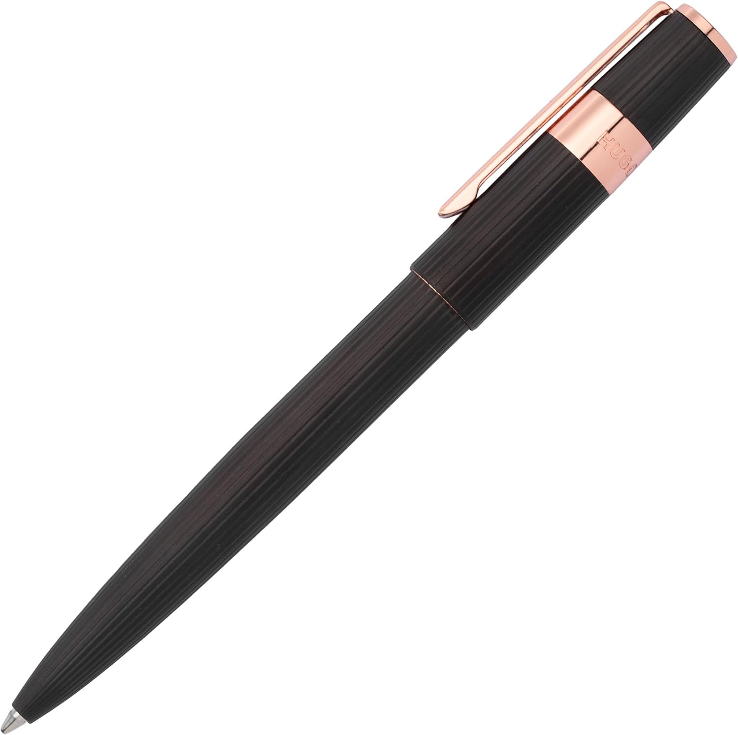 Hugo Boss Gear Pinstripe Ballpoint Pen Black/Rose Gold