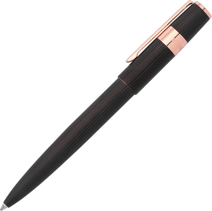 Hugo Boss Gear Pinstripe Ballpoint Pen Black/Rose Gold