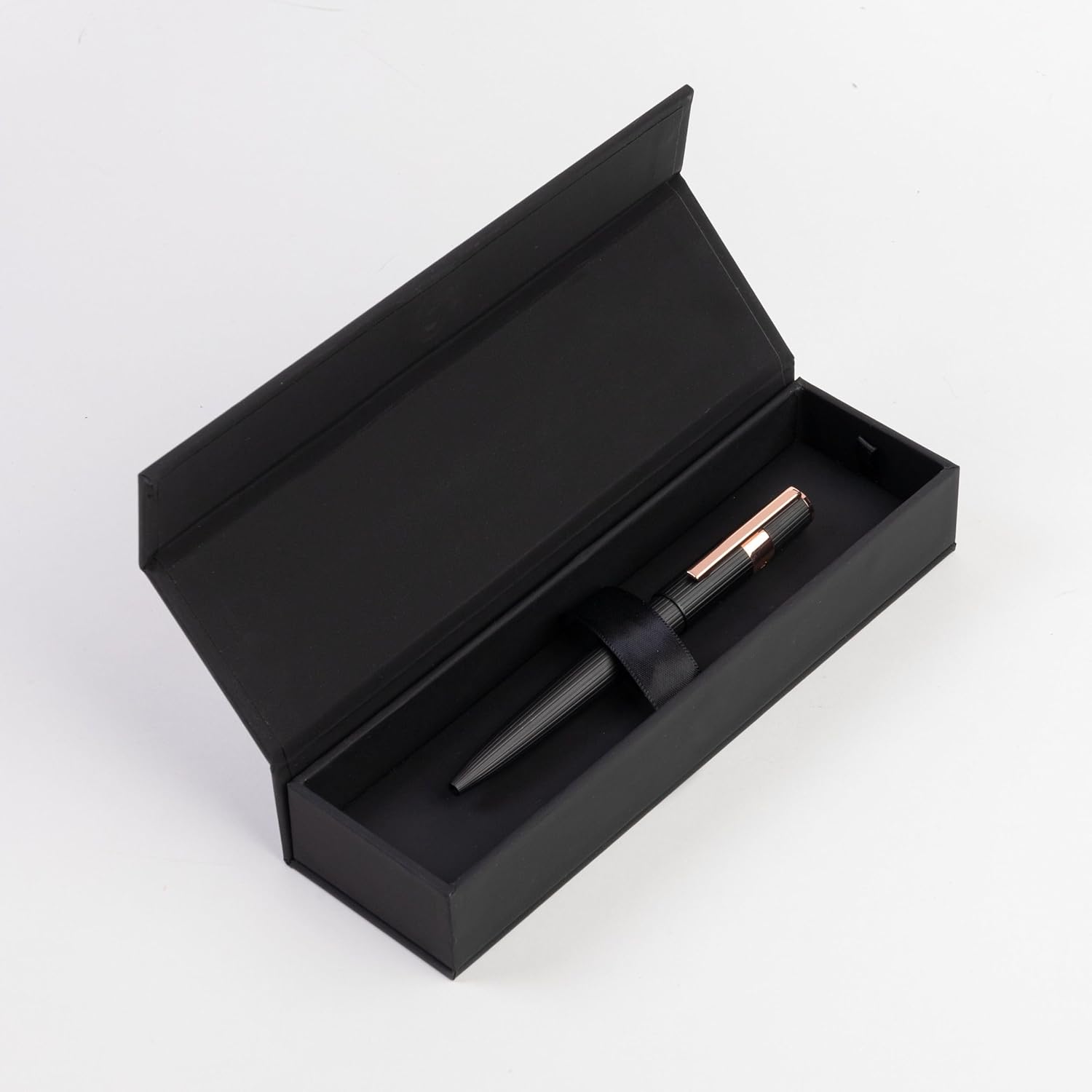 Hugo Boss Gear Pinstripe Ballpoint Pen Black/Rose Gold