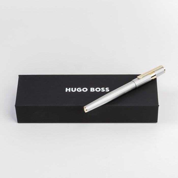 Hugo Boss Gear Pinstripe Silver/Gold Rollerball Pen
