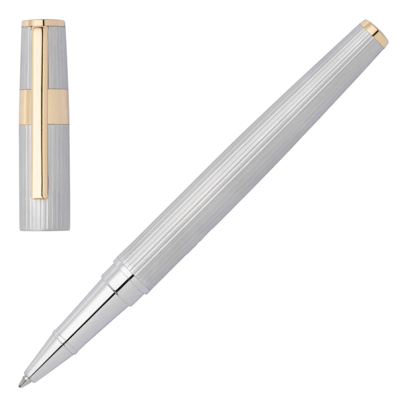 Hugo Boss Gear Pinstripe Silver/Gold Rollerball Pen