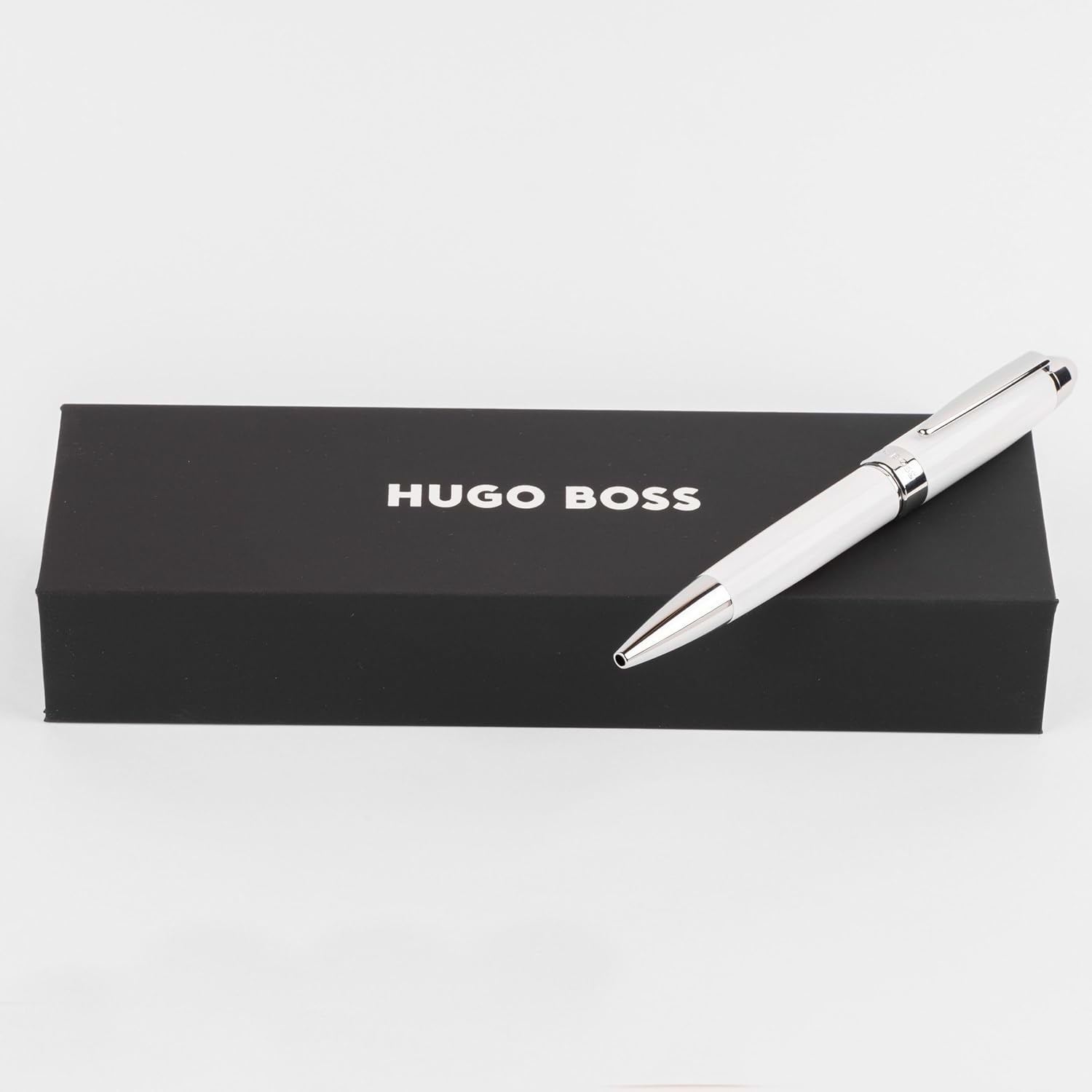 Hugo Boss Penna a sfera Icona | Inchiostro blu | Confezione regalo (bianco