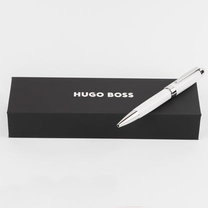 Hugo Boss Penna a sfera Icona | Inchiostro blu | Confezione regalo (bianco