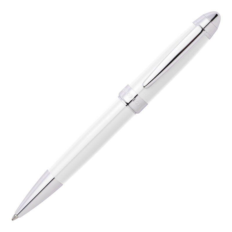Hugo Boss Penna a sfera Icona | Inchiostro blu | Confezione regalo (bianco